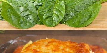 Spinat- und Eierpfanne mit Käse