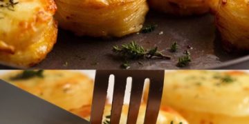 Mini-Kartoffel-Dauphinoise (Gratin-Stapel)