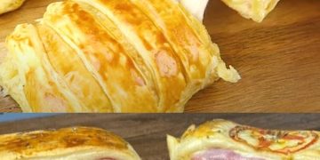 Blätterteigstrudel mit Schinken und Käse, Suchtfaktor Garantiert!