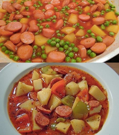 Räubertopf mit Wiener Würstchen, Schmeckt Fantastisch