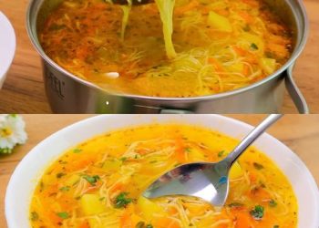 Herzhafte Gemüsesuppe mit knusprigem Ricotta-Brot: Ein gesundes und köstliches Mittagessen