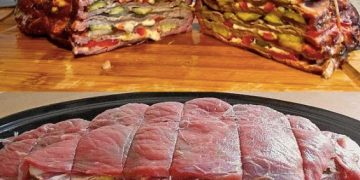 Schichtbraten in Senfsauce