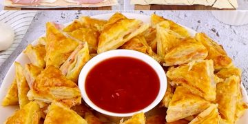 Pikante Blätterteig-Dreiecke: das Rezept für schnelle Vorspeisen