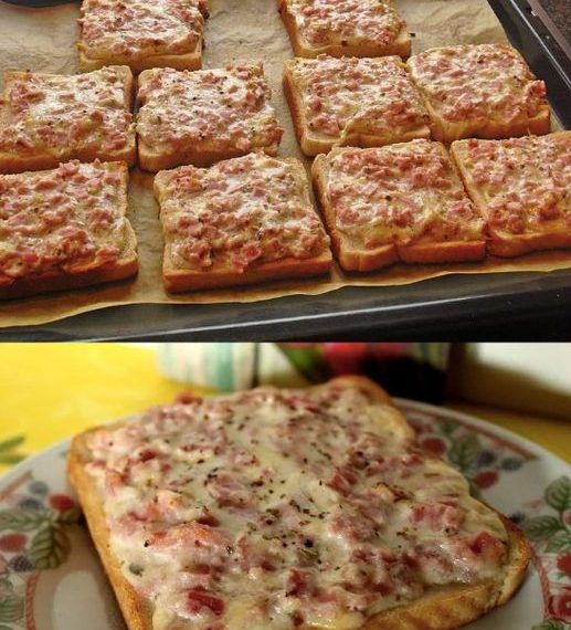 Pizzatoast in 10 Minuten fertig gebacken