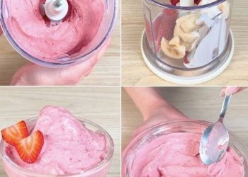 Erdbeercreme mit 3 Zutaten, leckeeeer