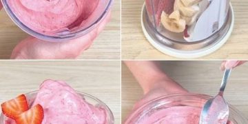 Erdbeercreme mit 3 Zutaten, leckeeeer