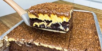 Schokotraum Kuchen mit Vanillepudding
