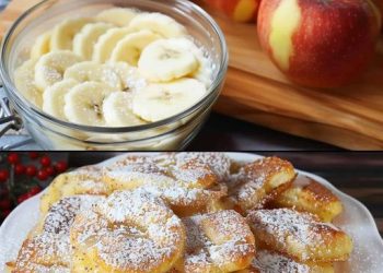 Apfel Joghurt Pfannkuchen in 3 Minuten fertig