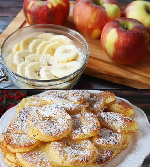 Apfel Joghurt Pfannkuchen in 3 Minuten fertig