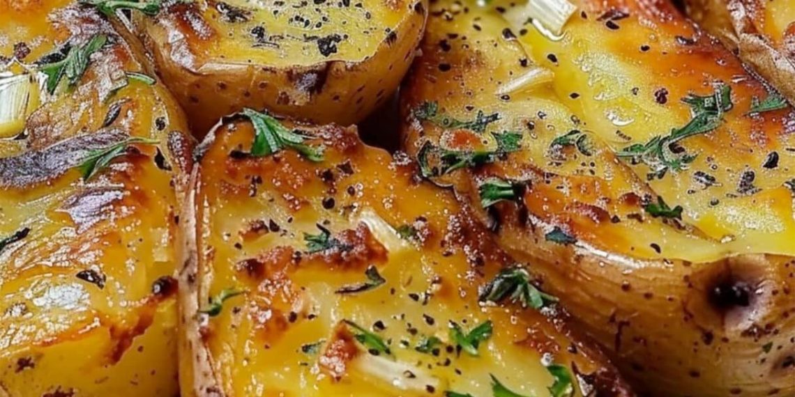 Ofenkartoffeln mit Knoblauch und Butter