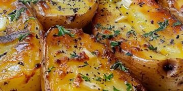 Ofenkartoffeln mit Knoblauch und Butter