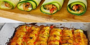 Mit Zucchini gefüllte Rollen: Sie werden sich wirklich in dieses Rezept verlieben