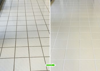 So entfernen Sie Schwarz von Bodenmörtel