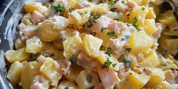 Kalorienarmer Kartoffelsalat mit Joghurt & Gurke