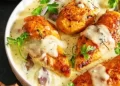 Hähnchenbrust in cremiger Knoblauch Parmesansoße