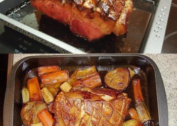 Schweinekrustenbraten auf Sauerkraut