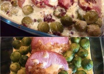 Kasseler-Rosenkohl-Auflauf