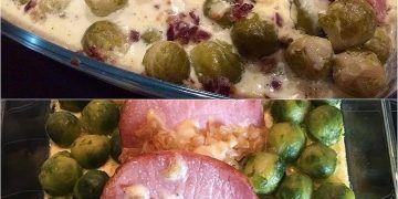 Kasseler-Rosenkohl-Auflauf