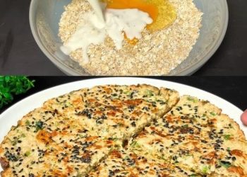 Gesunde Haferflocken-Käse-Pfannkuchen