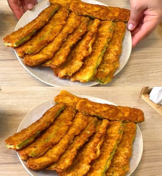 Einfach 100% Schmackofatz, Panierte Zucchini Scheiben in 10 Minuten!