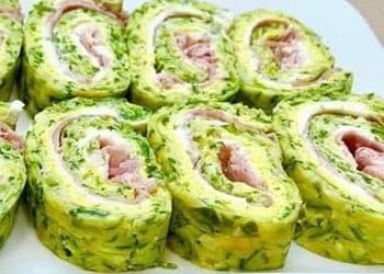 Zucchinirollchen mit Schinken und Käse