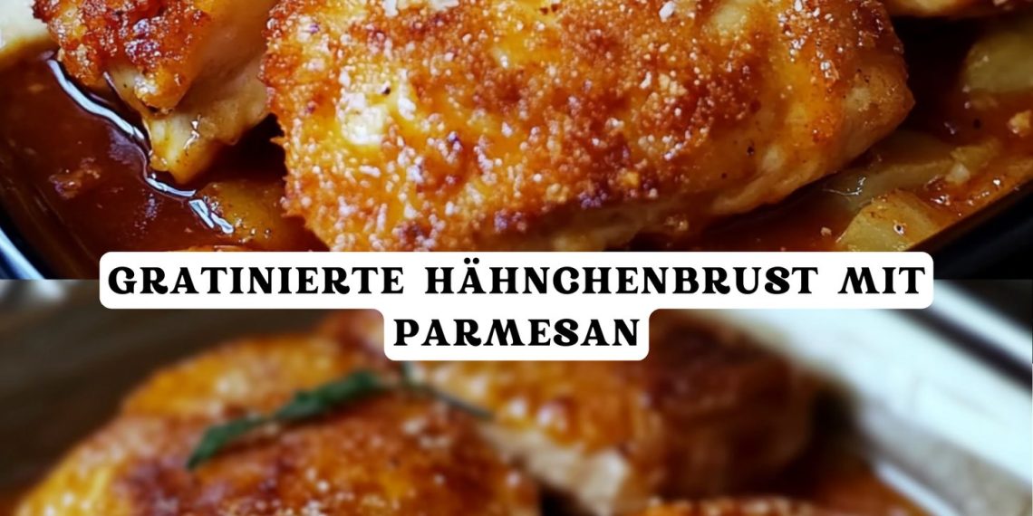 GRATINIERTE HÄHNCHENBRUST MIT PARMESAN