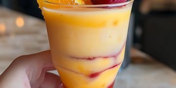Orange und Vanilleeis einfach mmh!