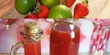 Erdbeerlimes mit 700 ml Wodka, schmeckt wirklich besser als Gekaufter