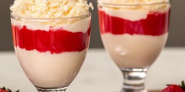 Spaghetti-Eis Dessert