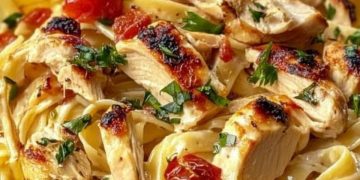 Tagliatelle mit Hähnchen
