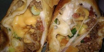 Rindfleisch und Käse Chimichangas