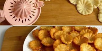Viel besser als klassische Pommes Frites, Kartoffel-Blümchen aus nur 2 Zutaten!
