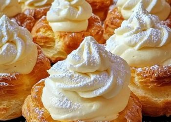 Windbeutel mit Vanillecreme-Sahne-Füllung