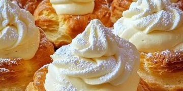 Windbeutel mit Vanillecreme-Sahne-Füllung