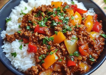  Paprika-Hack-Pfanne mit Reis