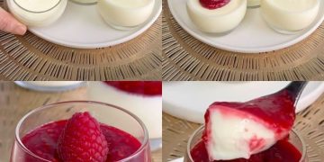Vanillepudding mit Himbeercoulis: das Rezept für ein köstliches Löffeldessert