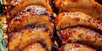 Zartes und saftiges Schweinefilet mit Honig