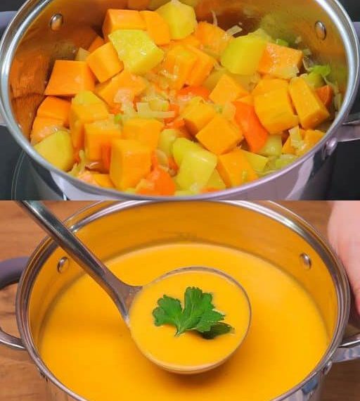 Diese Kürbissuppe ist so lecker, dass ich sie jeden Tag mache!800 g Hokkaidokürbis(se), geputzt gewogen