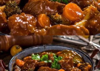 Zartes Rinderschmorgericht mit Gemüse-Ragout