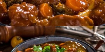 Zartes Rinderschmorgericht mit Gemüse-Ragout 