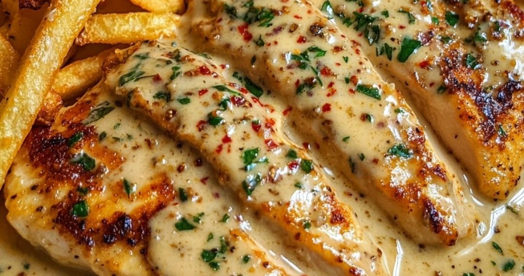 Hausgemacht und unwiderstehlich: So zauberst du Hähnchenfilet in einer cremigen Knoblauch-Parmesan-Soße, die deine Gäste begeistern wird.