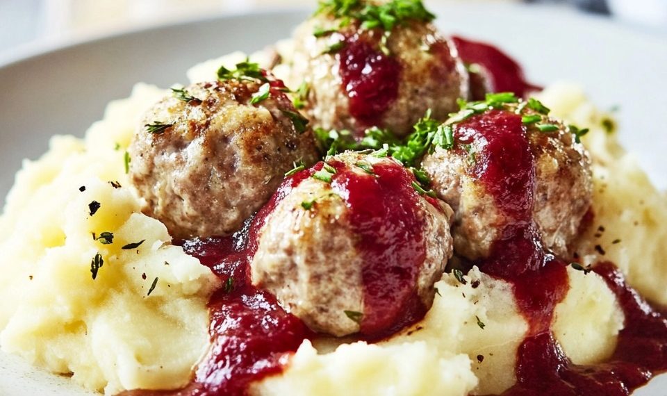 Köttbullar mit Kartoffelpüree