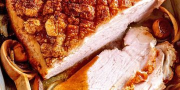 Schweinebraten, resche Kruste, leckere Soße 