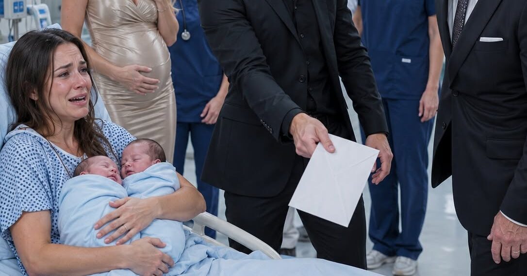 Sitting by my premature twins’ incubators, my husband dropped a folder of divorce papers onto my lap. His pregnant mistress stood behind him, smirking while wearing my custom maternity coat.